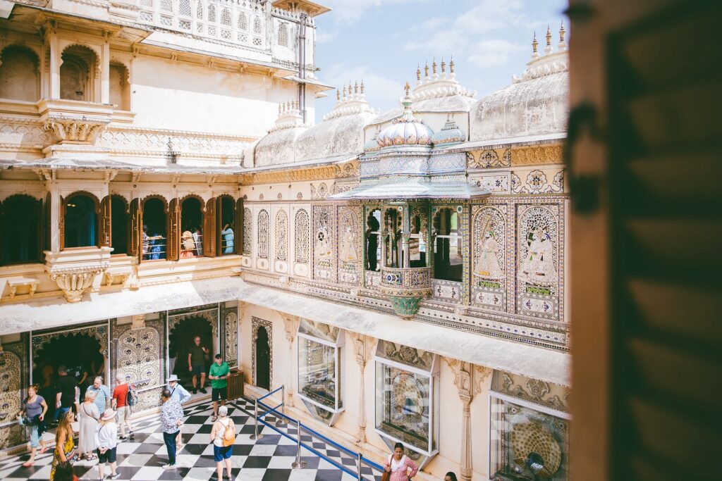 Interno del City Palace di Udaipur